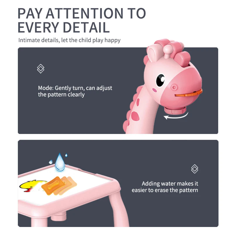 Electric drawing board Projector multi-functional writing board learning drawing can erase coloring educational toys