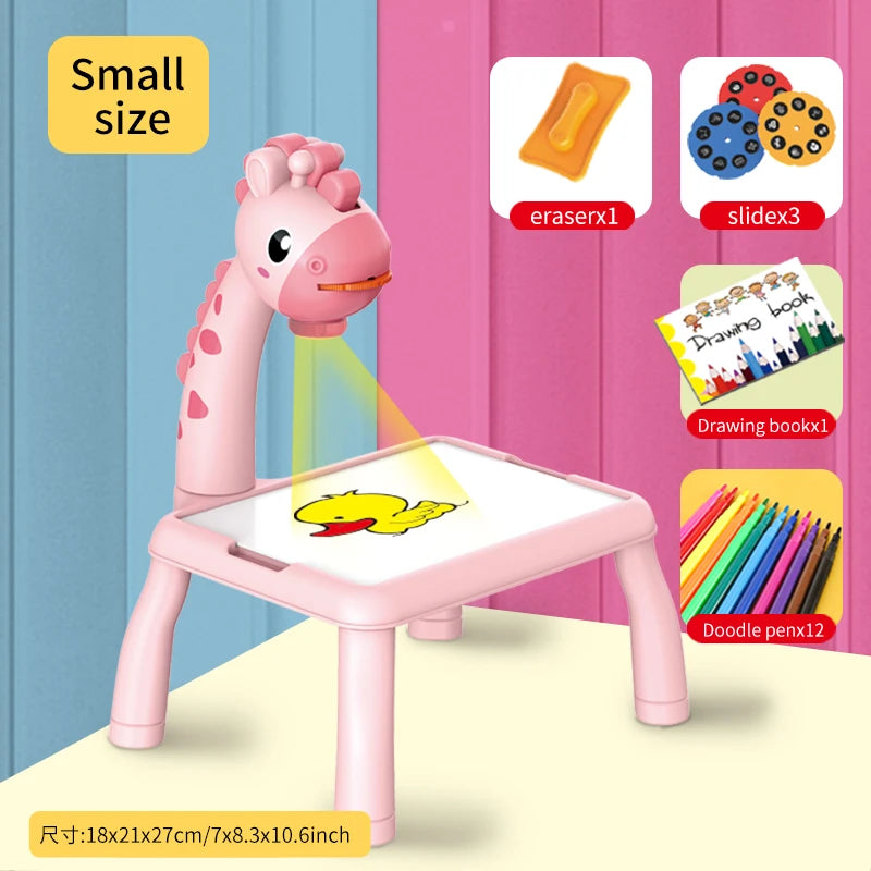Electric drawing board Projector multi-functional writing board learning drawing can erase coloring educational toys