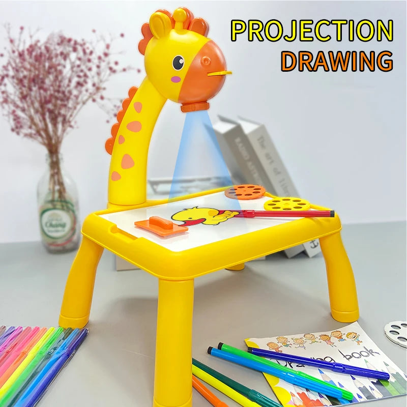 Electric drawing board Projector multi-functional writing board learning drawing can erase coloring educational toys