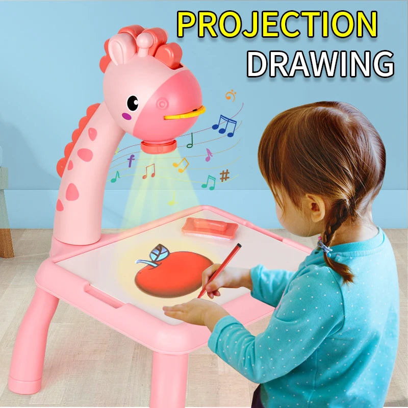 Electric drawing board Projector multi-functional writing board learning drawing can erase coloring educational toys