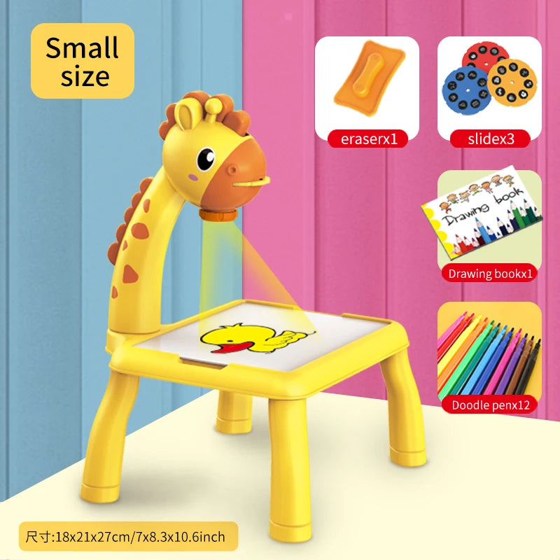 Electric drawing board Projector multi-functional writing board learning drawing can erase coloring educational toys